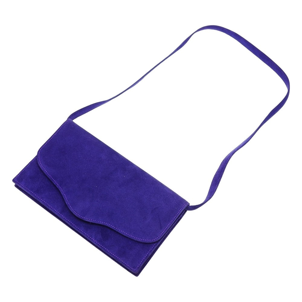 HERMES Shoulder Bag Doblis purple vintage Shoulder Clutch Bag Women  d