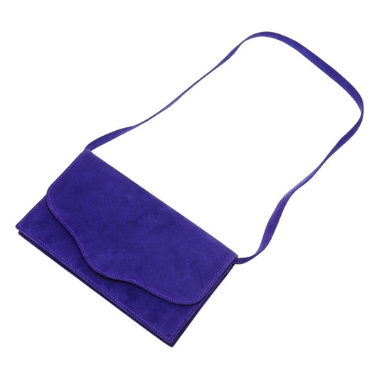 HERMES Shoulder Bag Doblis purple vintage Shoulder Clutch Bag Women  d
