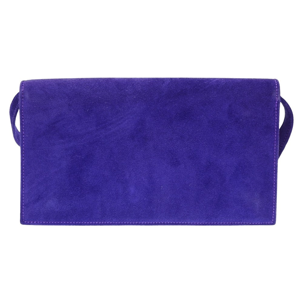 HERMES Shoulder Bag Doblis purple vintage Shoulder Clutch Bag Women  d