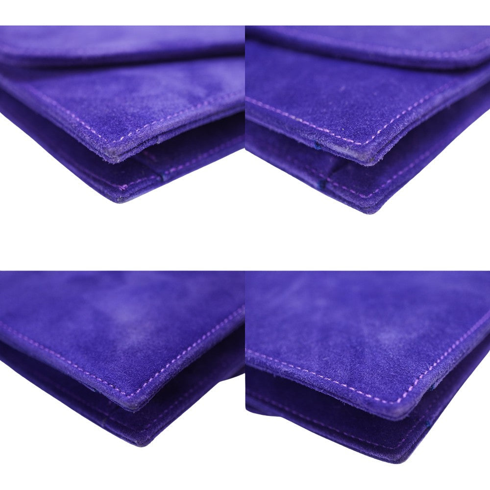 HERMES Shoulder Bag Doblis purple vintage Shoulder Clutch Bag Women  d