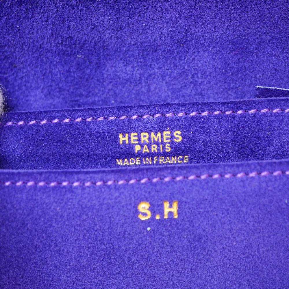 HERMES Shoulder Bag Doblis purple vintage Shoulder Clutch Bag Women  d