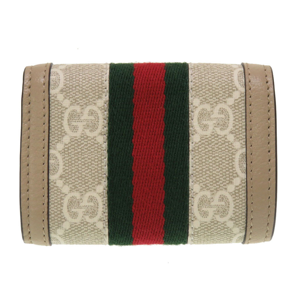 GUCCI Tri-fold wallet 735099 GG canvas beige Ofidia Women