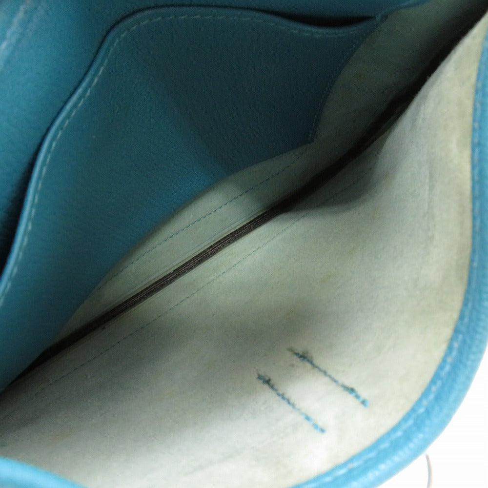 HERMES Shoulder Bag Shave Turquoise Trim 24 Women  d