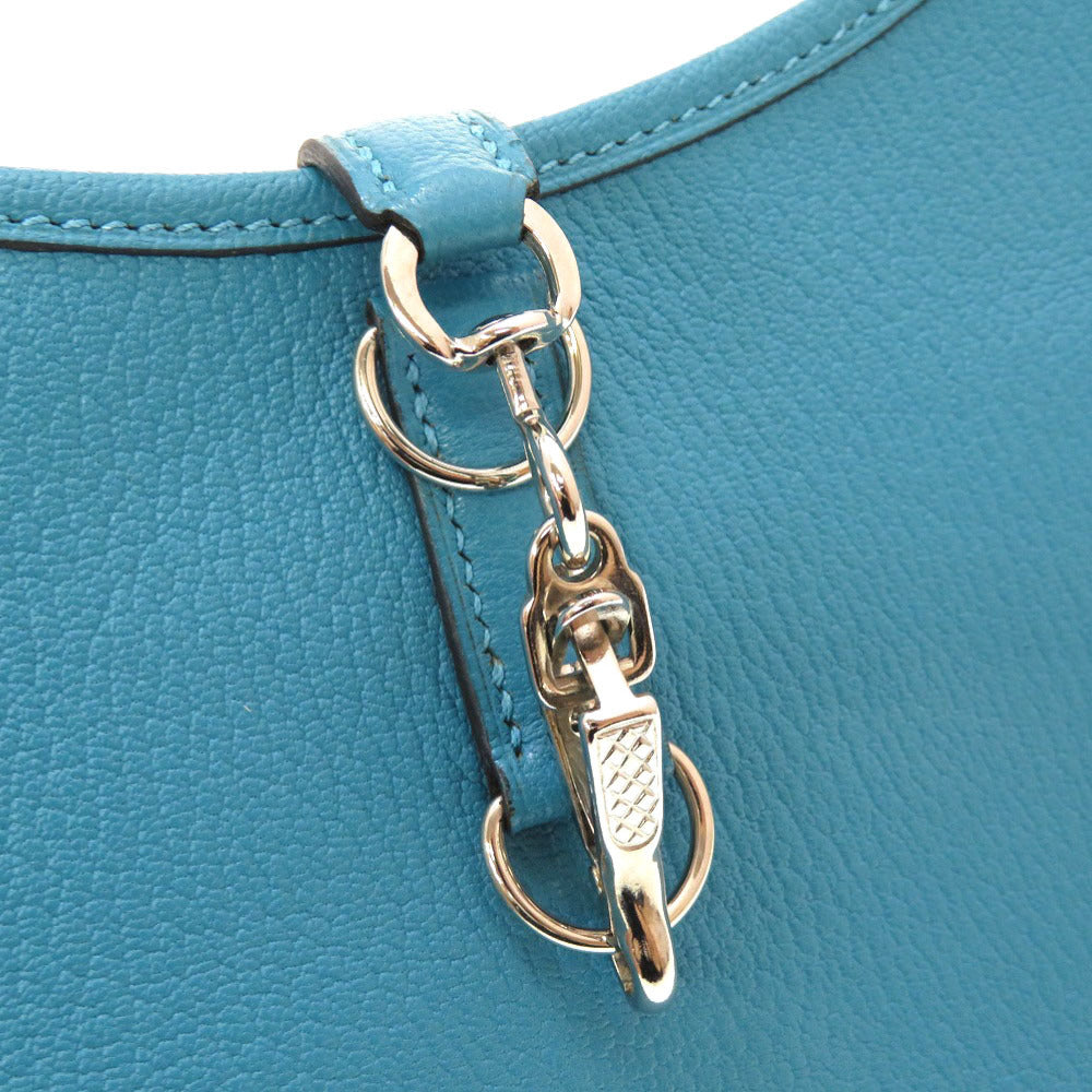 HERMES Shoulder Bag Shave Turquoise Trim 24 Women  d