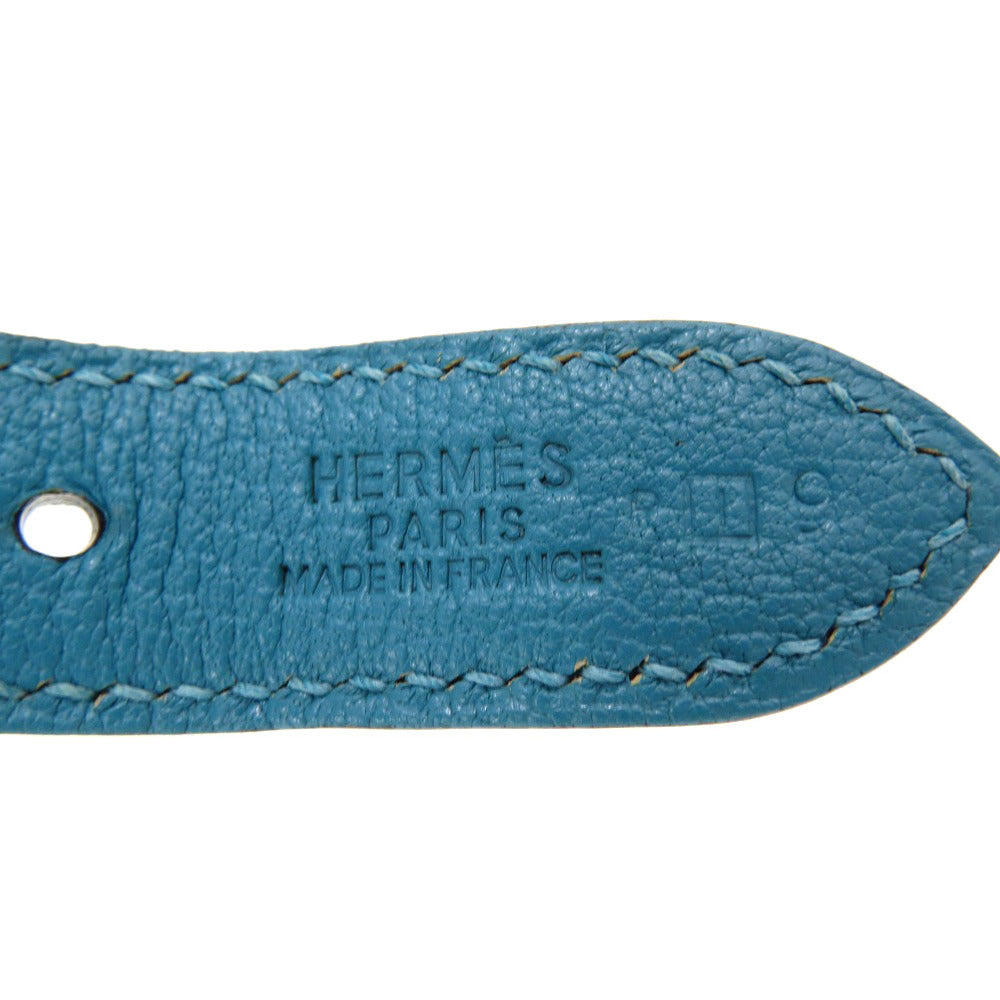 HERMES Shoulder Bag Shave Turquoise Trim 24 Women  d