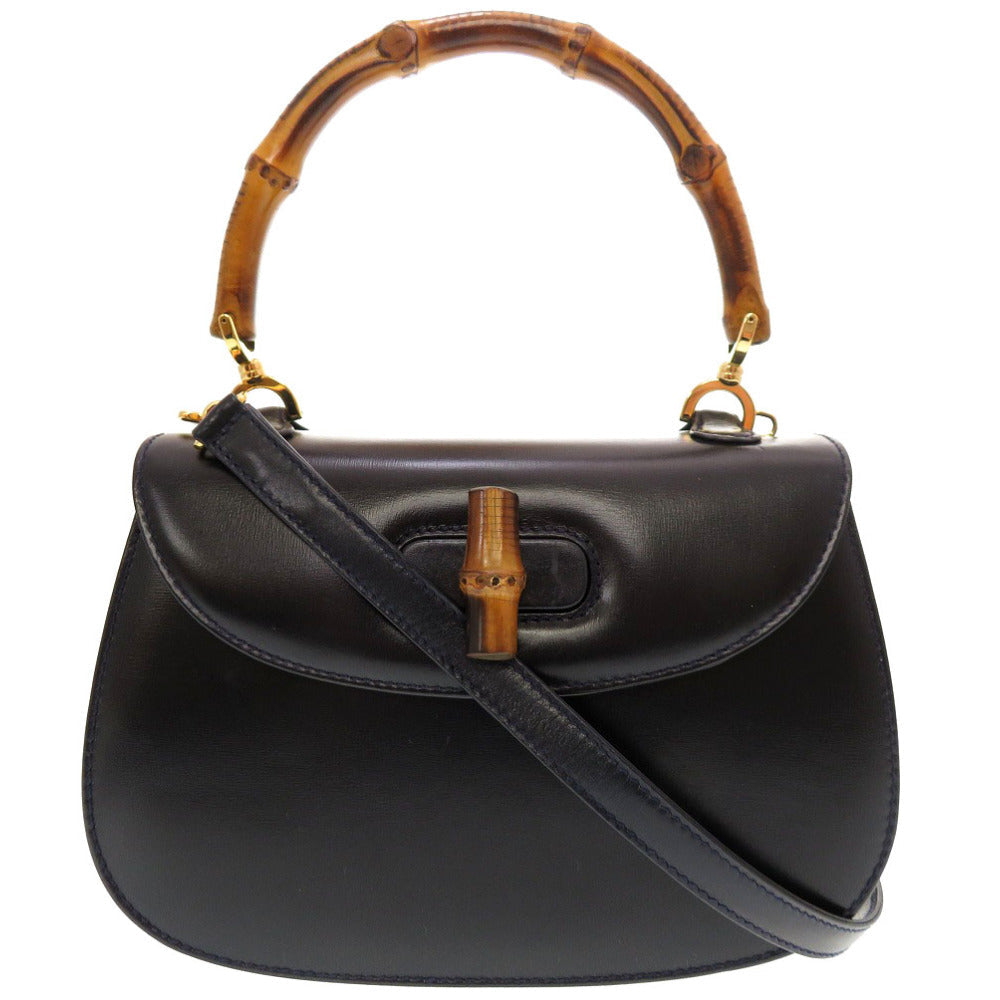 GUCCI Handbag 000 2046 0188 Bamboo, Leather Navy Women