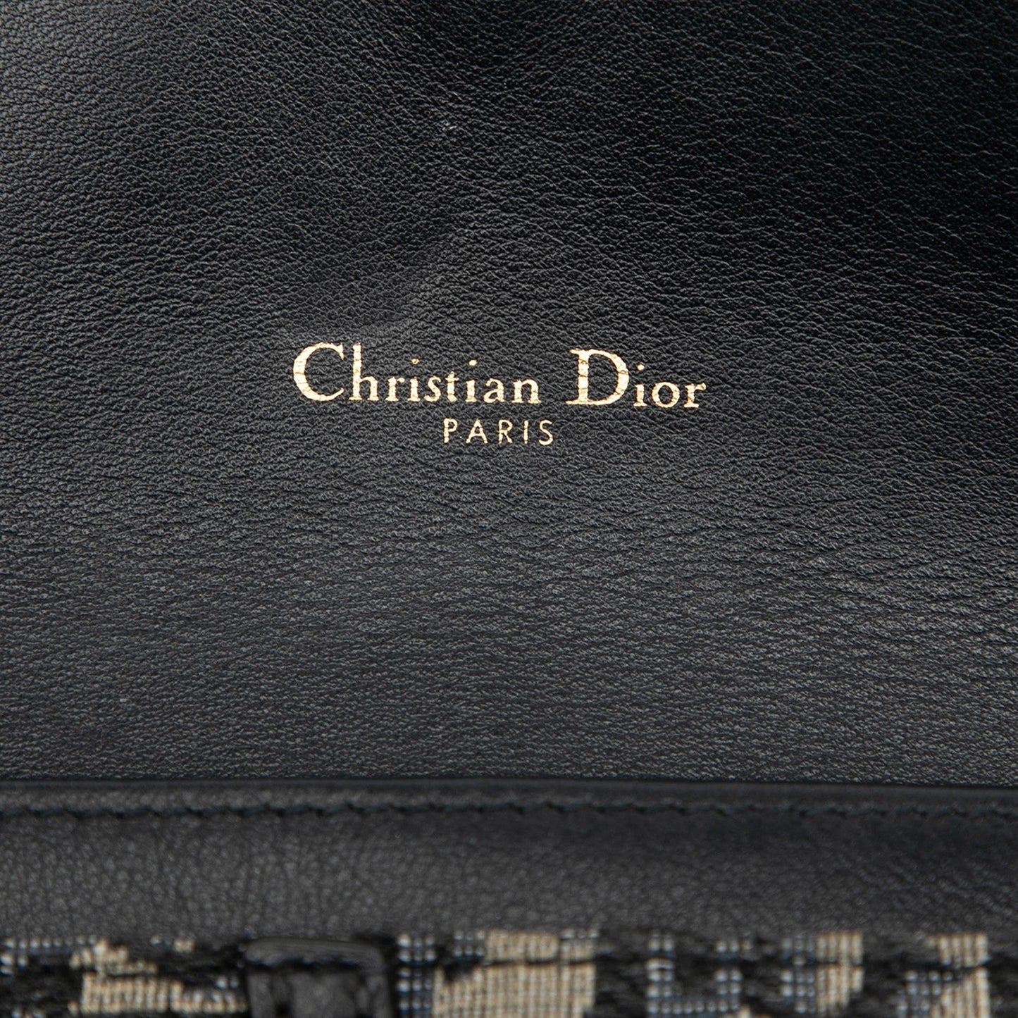 Blue Dior Oblique Canvas Saddle Wallet On Chain Crossbody Bag