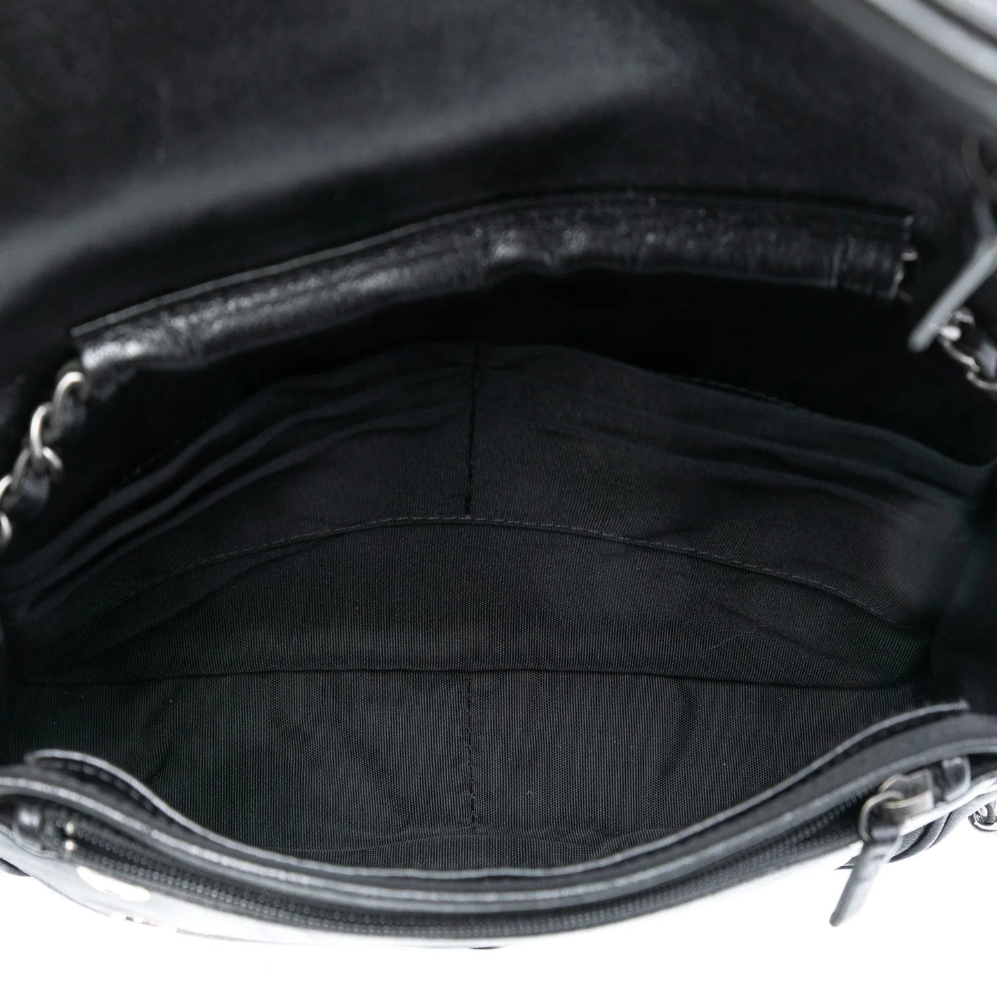 Black Chanel CC Quilted Lambskin Full Flap Wallet on Chain Crossbody Bag