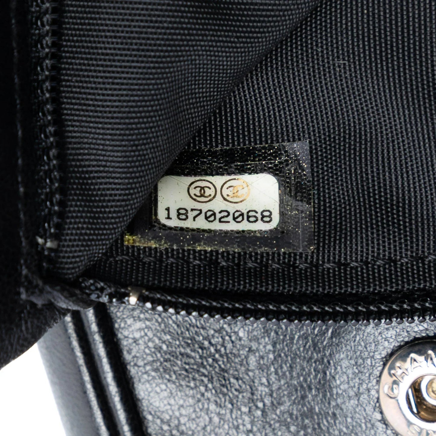 Black Chanel CC Quilted Lambskin Full Flap Wallet on Chain Crossbody Bag