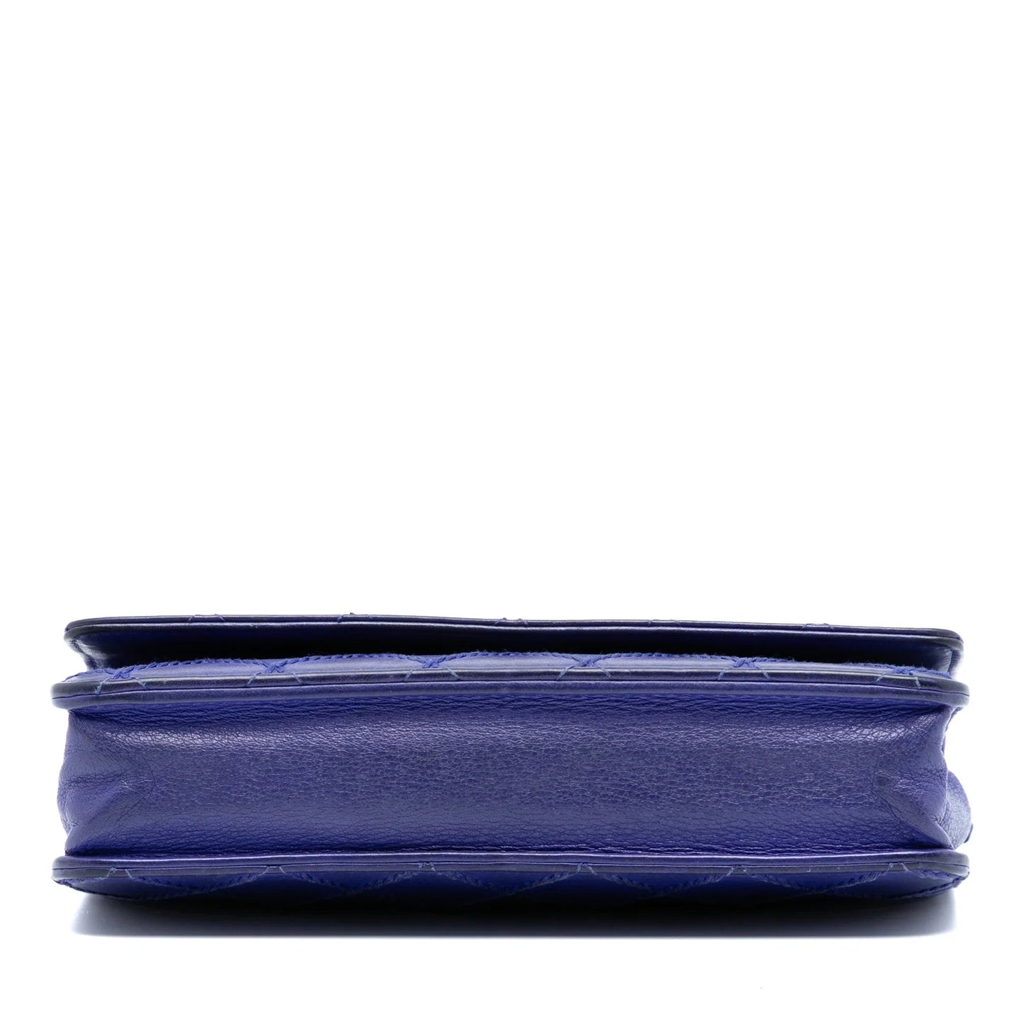 Blue Chanel CC Quilted Calfskin Fancy Wallet On Chain Crossbody Bag