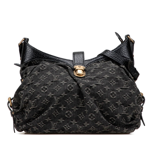 Black Louis Vuitton Monogram Denim Mahina XS Crossbody Bag