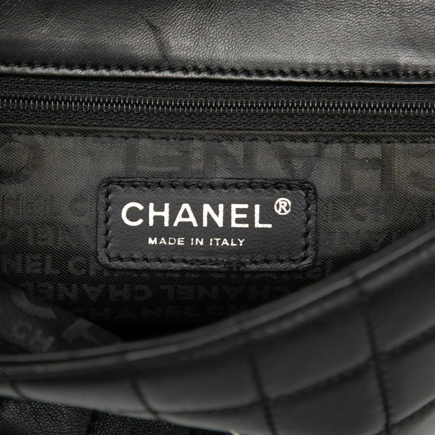 Black Chanel Camellia CC Choco Bar No 5 Lambskin Shoulder Bag