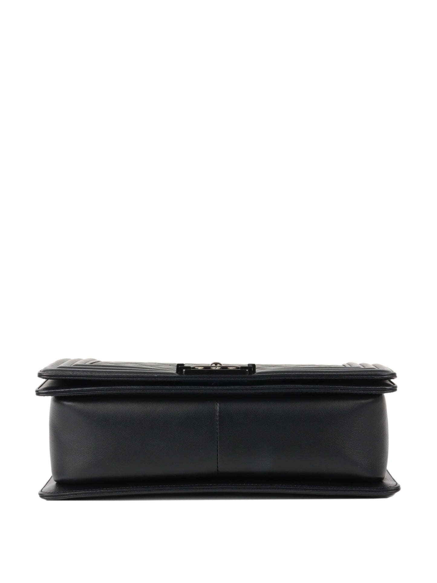 Chanel So Black Medium Lambskin Boy Bag.