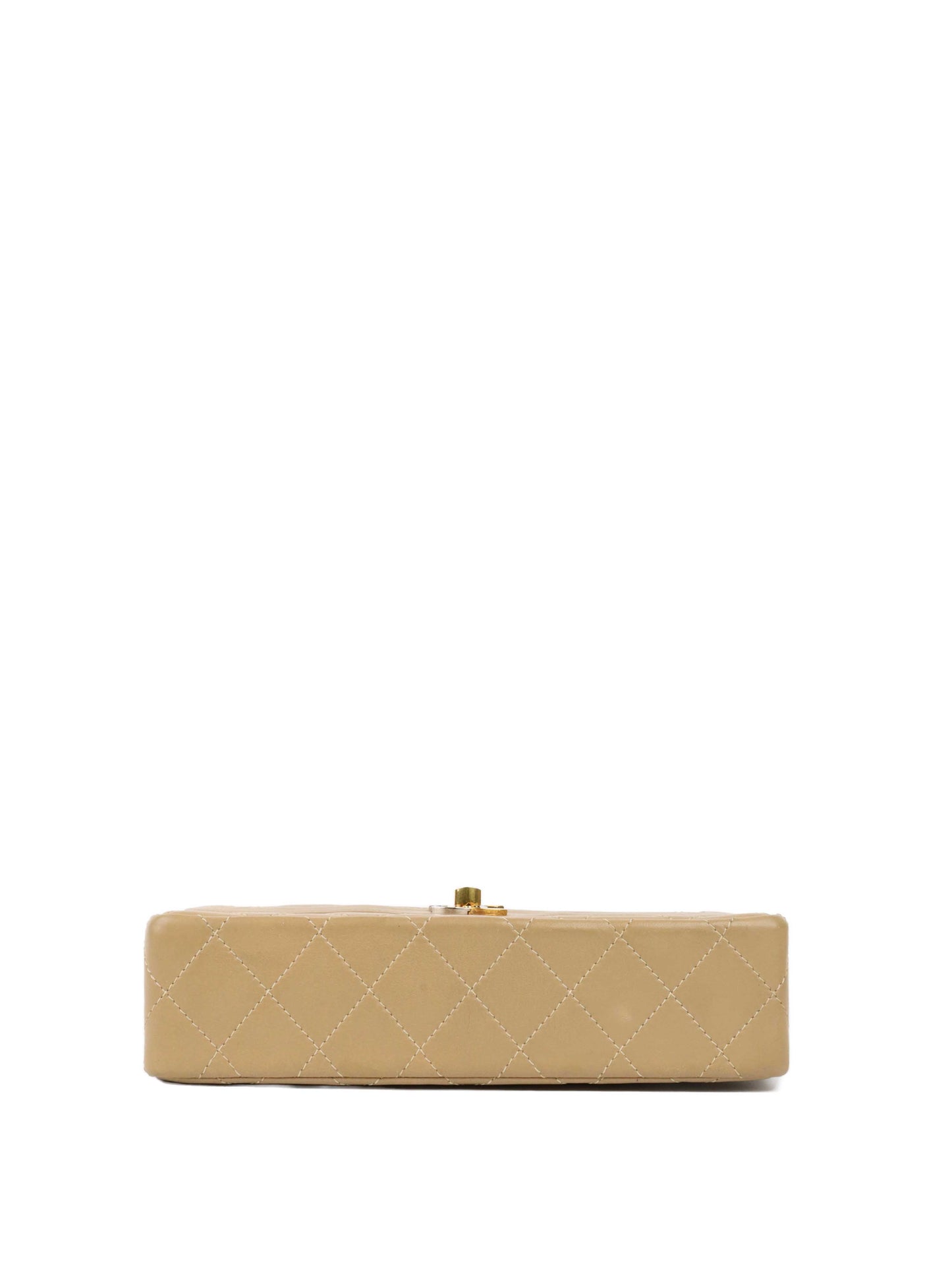 Chanel   Two Toned Beige Flap Bag.