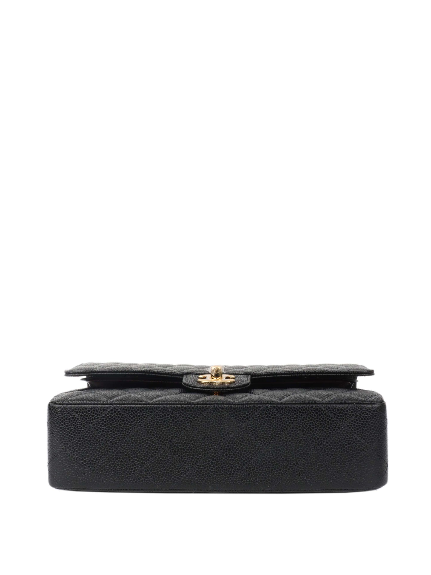 Chanel Black Medium Caviar Classic Flap GHW.