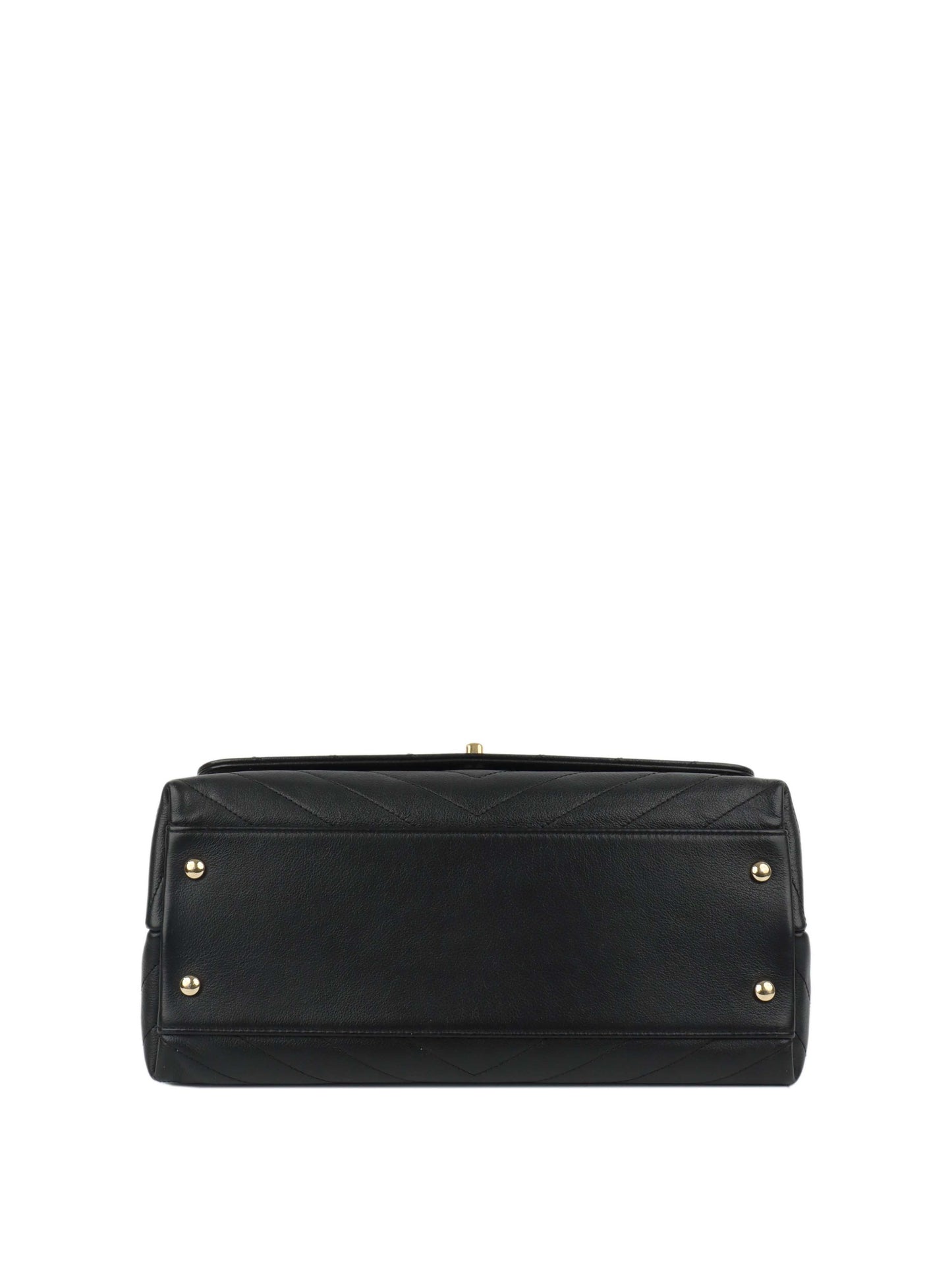 Chanel Black Chevron Chic Top Handle Flap Bag LGHW.