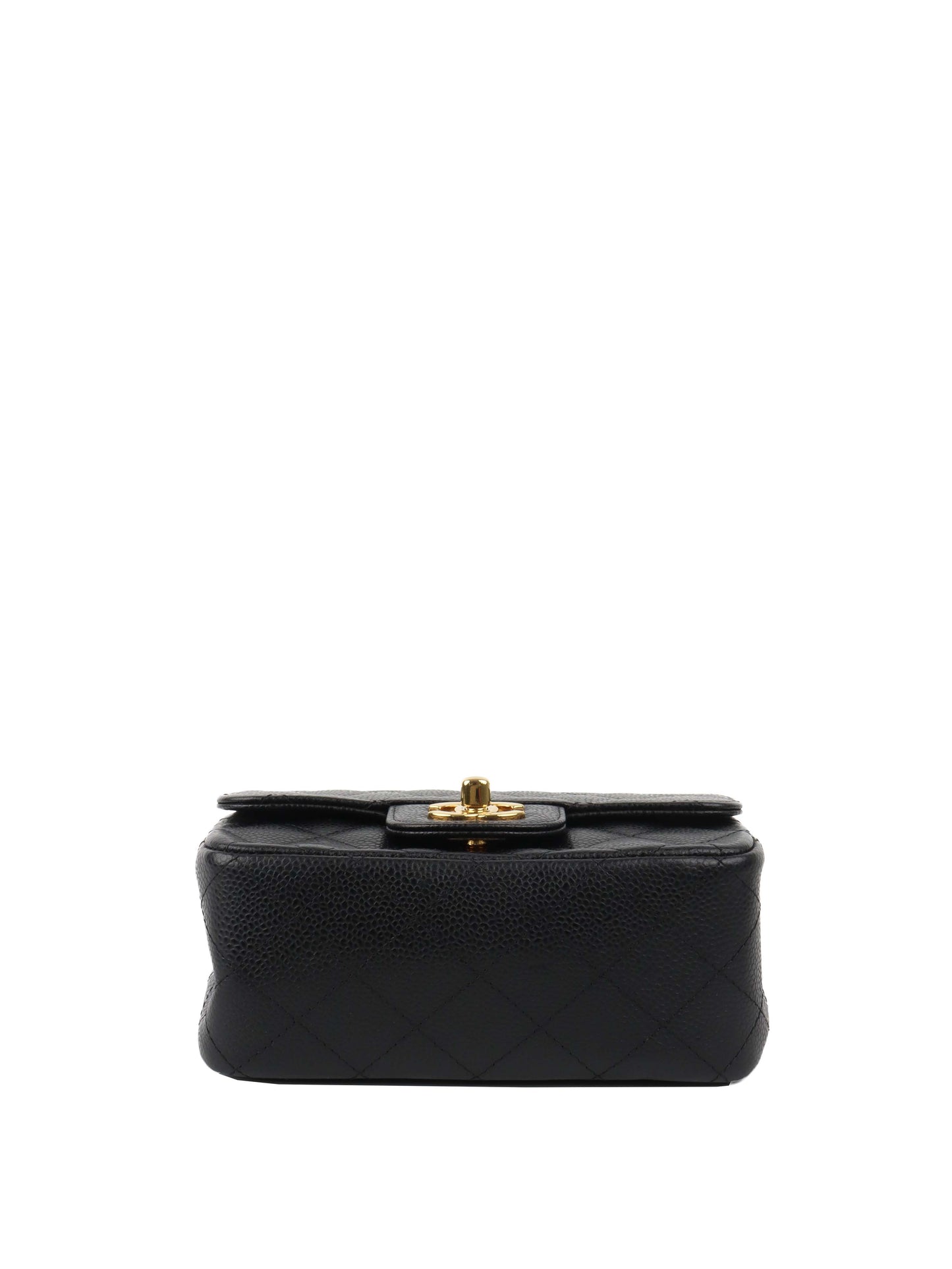 Chanel Black Mini Caviar Square Flap Bag.