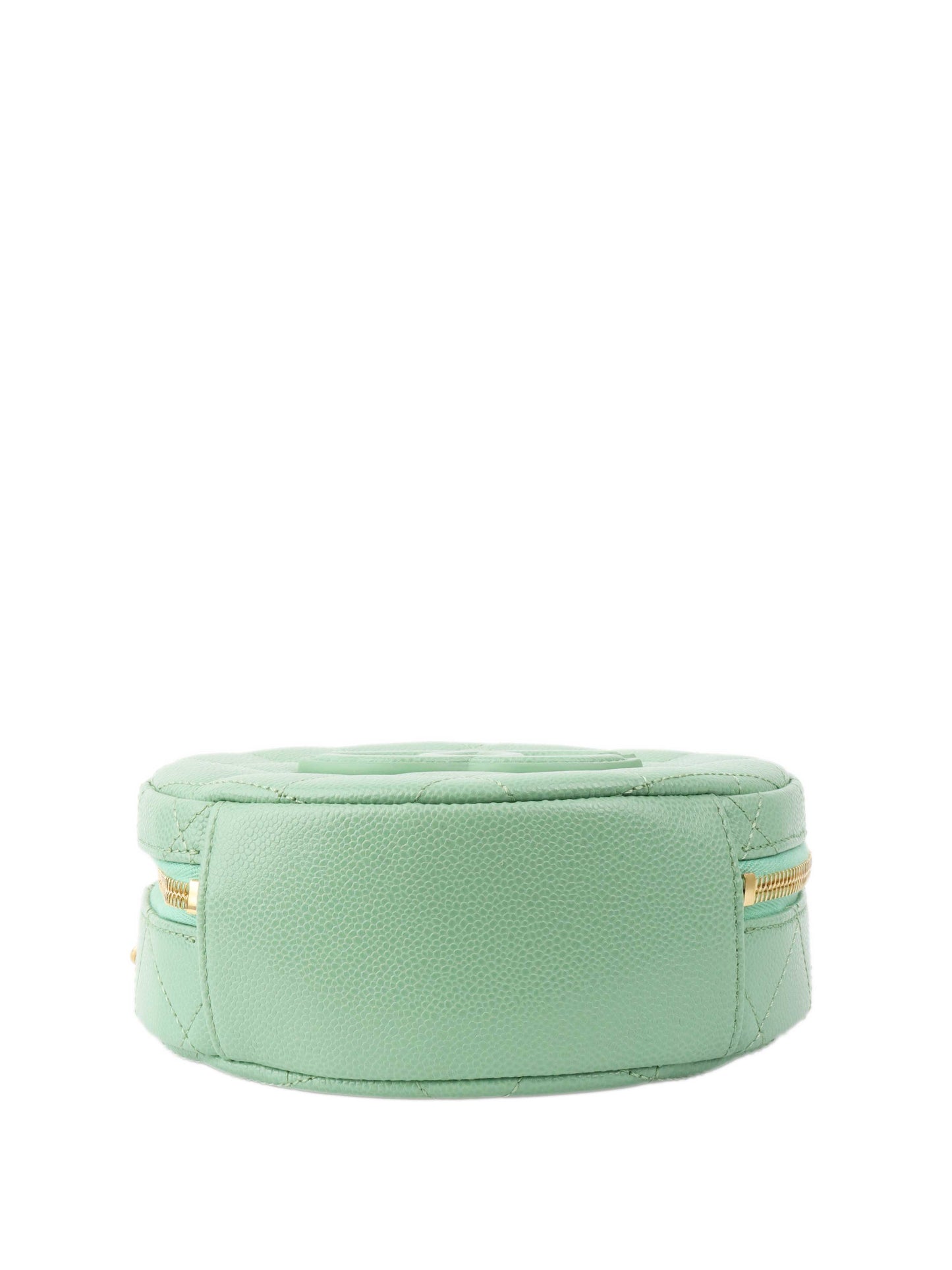 Chanel Green Round Vanity Bag.