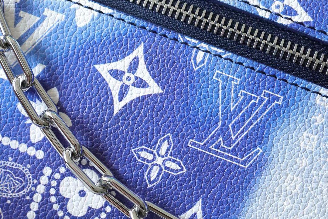 Top Quality Mini Soft Trunk Monogram Bandana Blue For Men, Bags, Shoulder And Crossbody Bags 7.3in/18.5cm Top Quality M20557