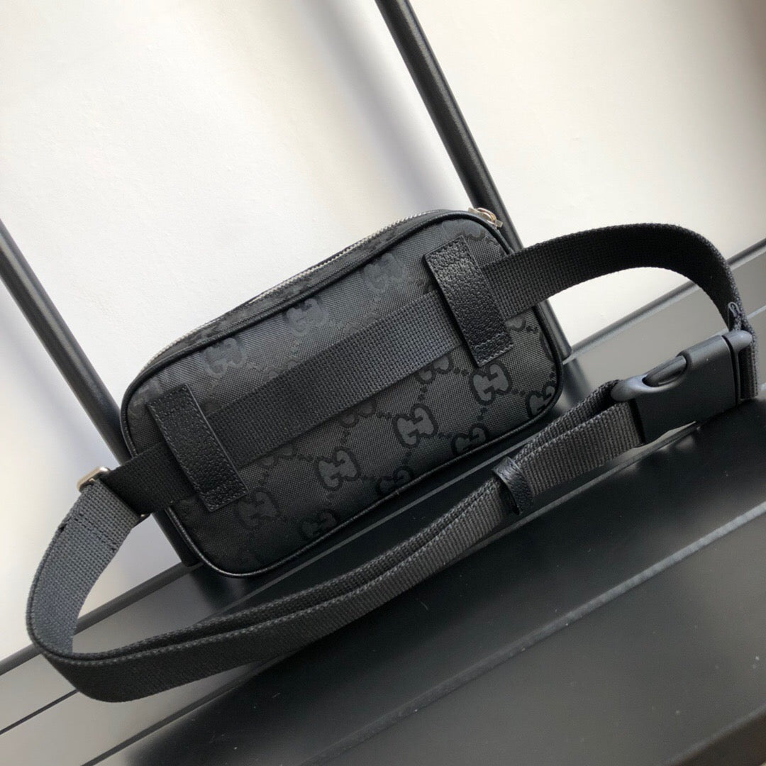 gg Off The Grid Belt Bag Black gg ECONYL® For Men  9.5in/24cm gg 631341 H9HBN 1000