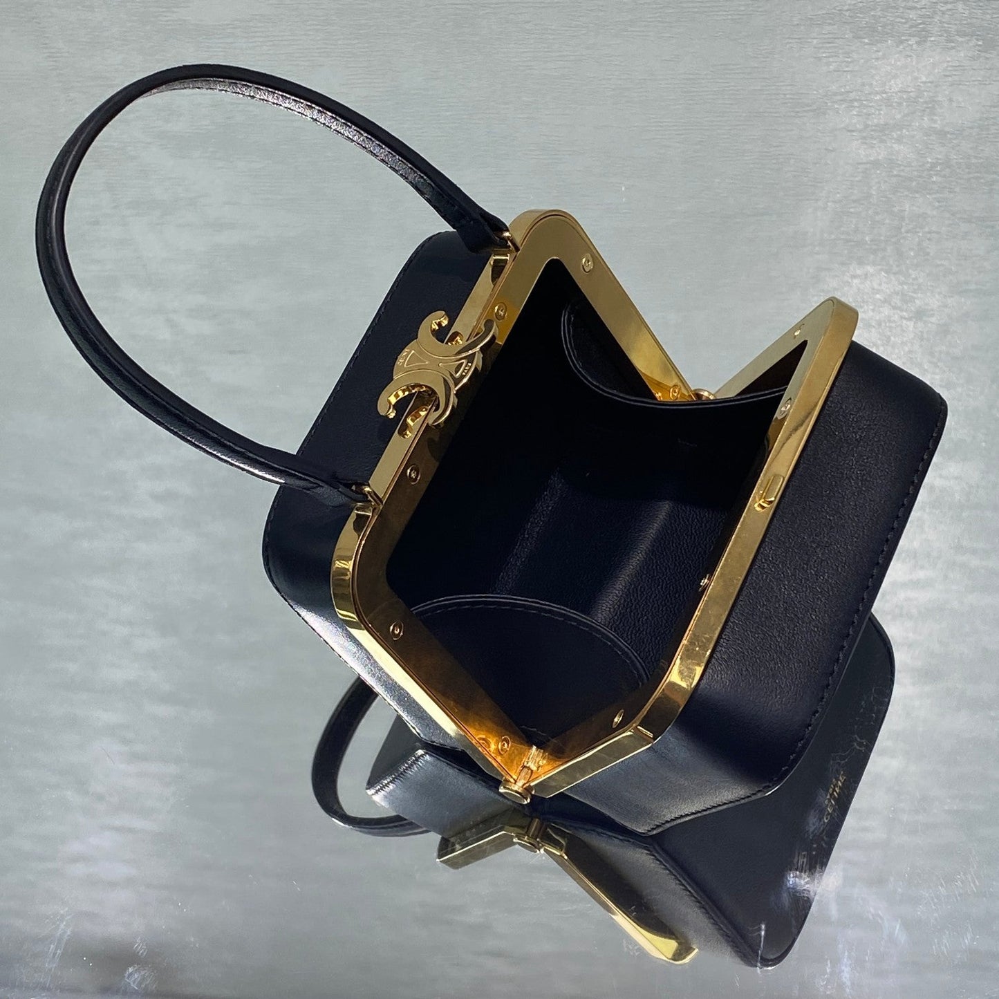 Top Quality Triomphe Minaudiere Black For Women 4in/10cm
