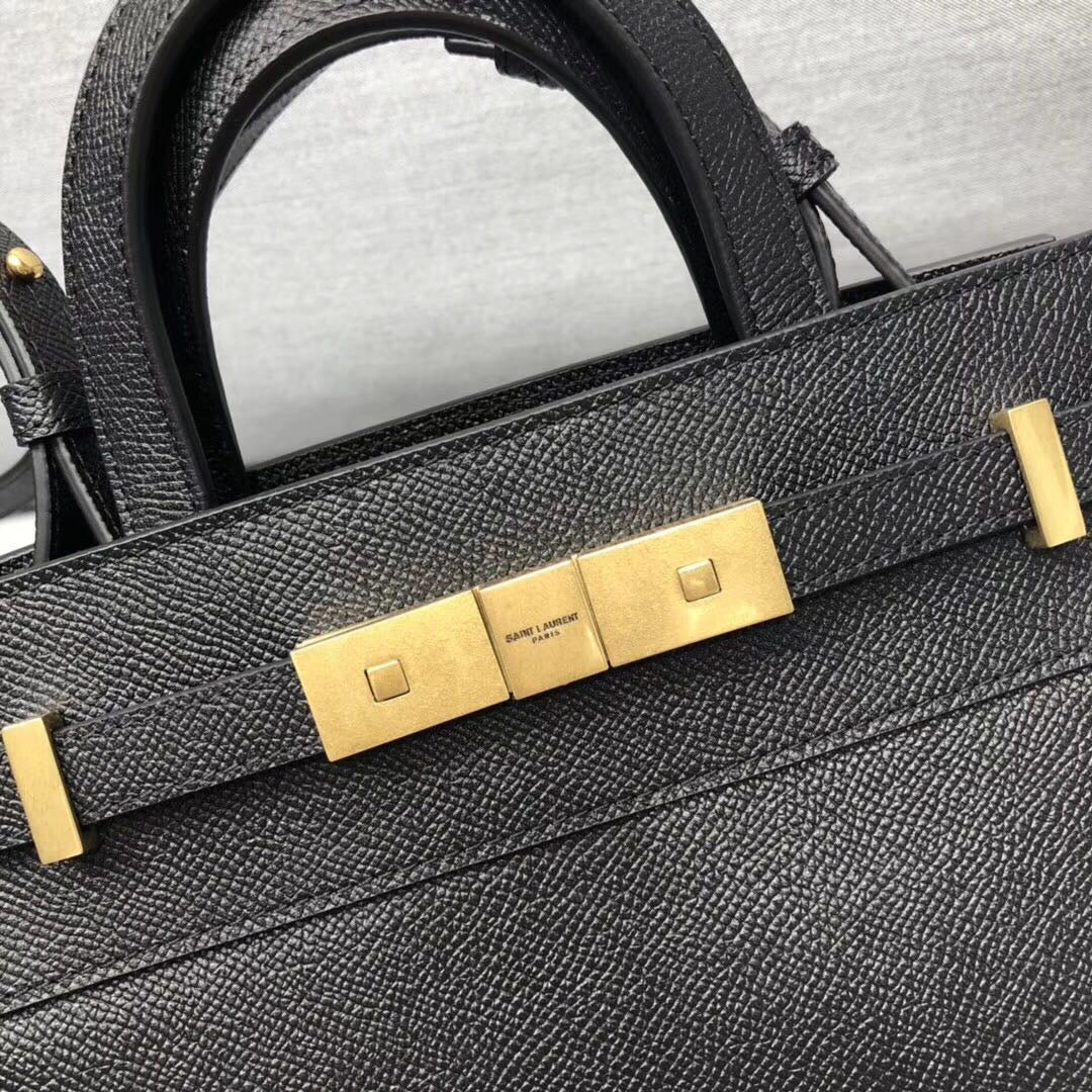 YSSL Manhattan Nano Shopping Bag In Box Black For Women 8in/21cm YSL 5937410SX0W1000