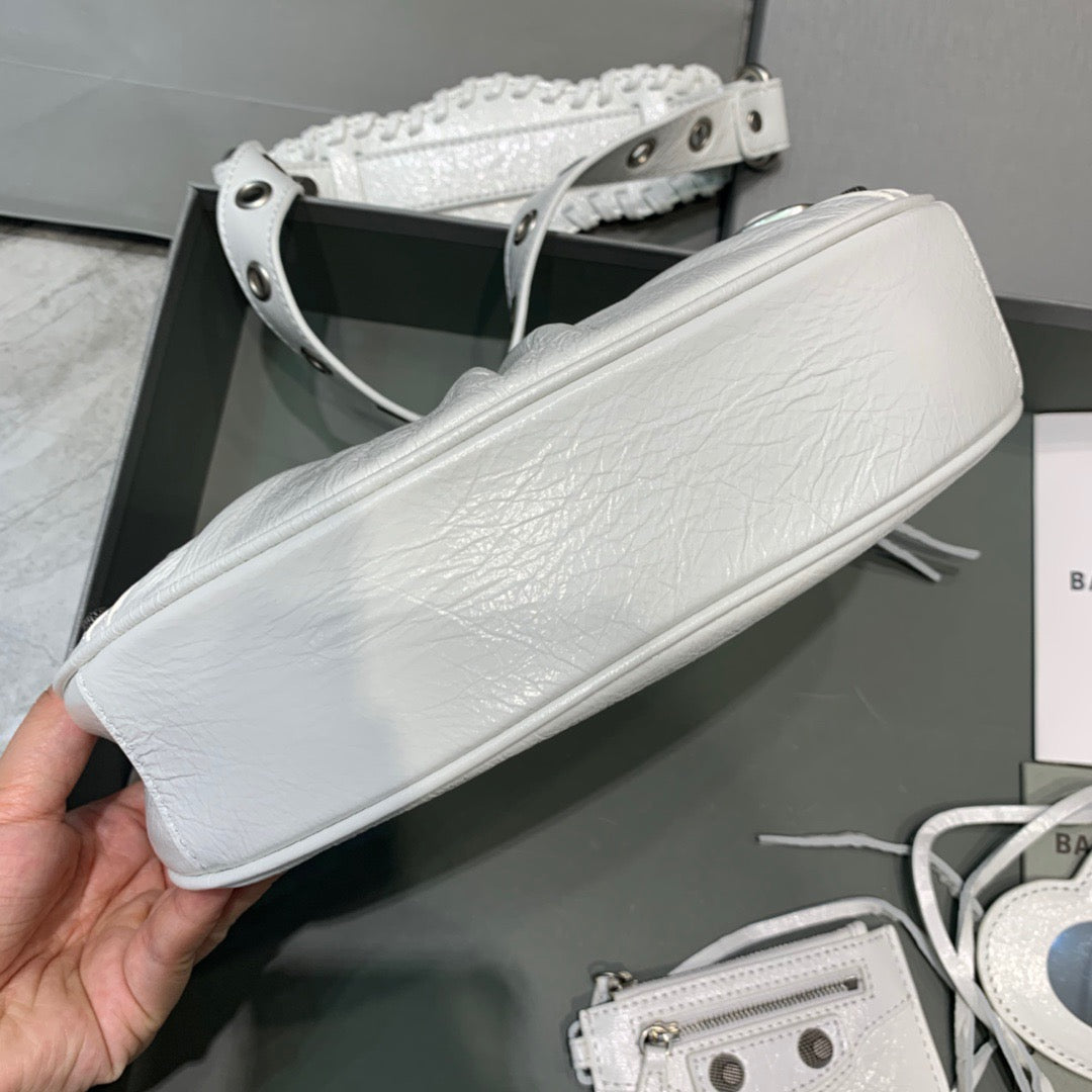 Top Quality Le Cagole XS Shoulder Bag In Light White, For Women,  Bags 10.2in/26cm 6713091VG9Y9104