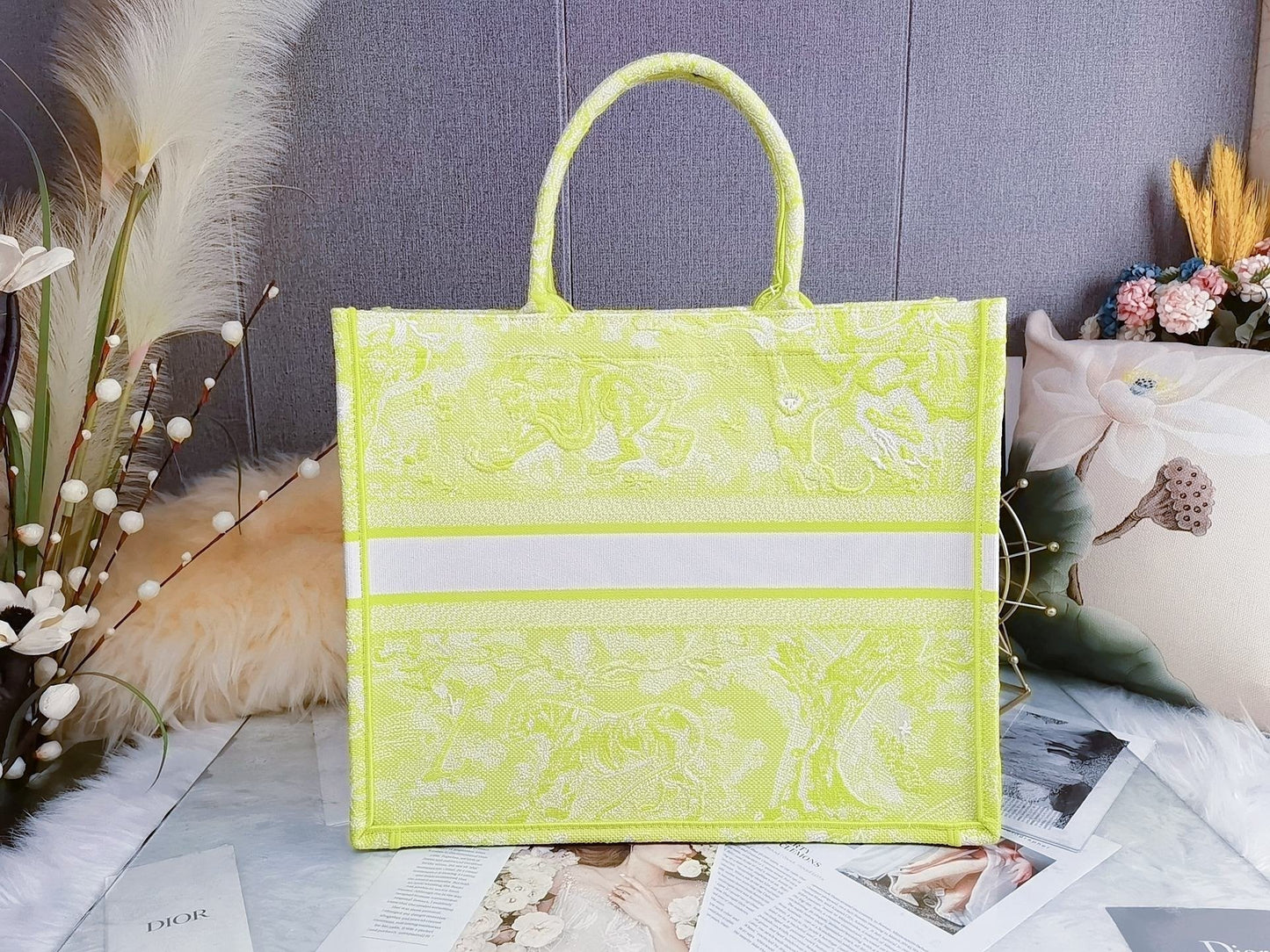 Top Quality Large Book Tote Yellow, For Women, Womens Handbags 16.5in/42cm CD
