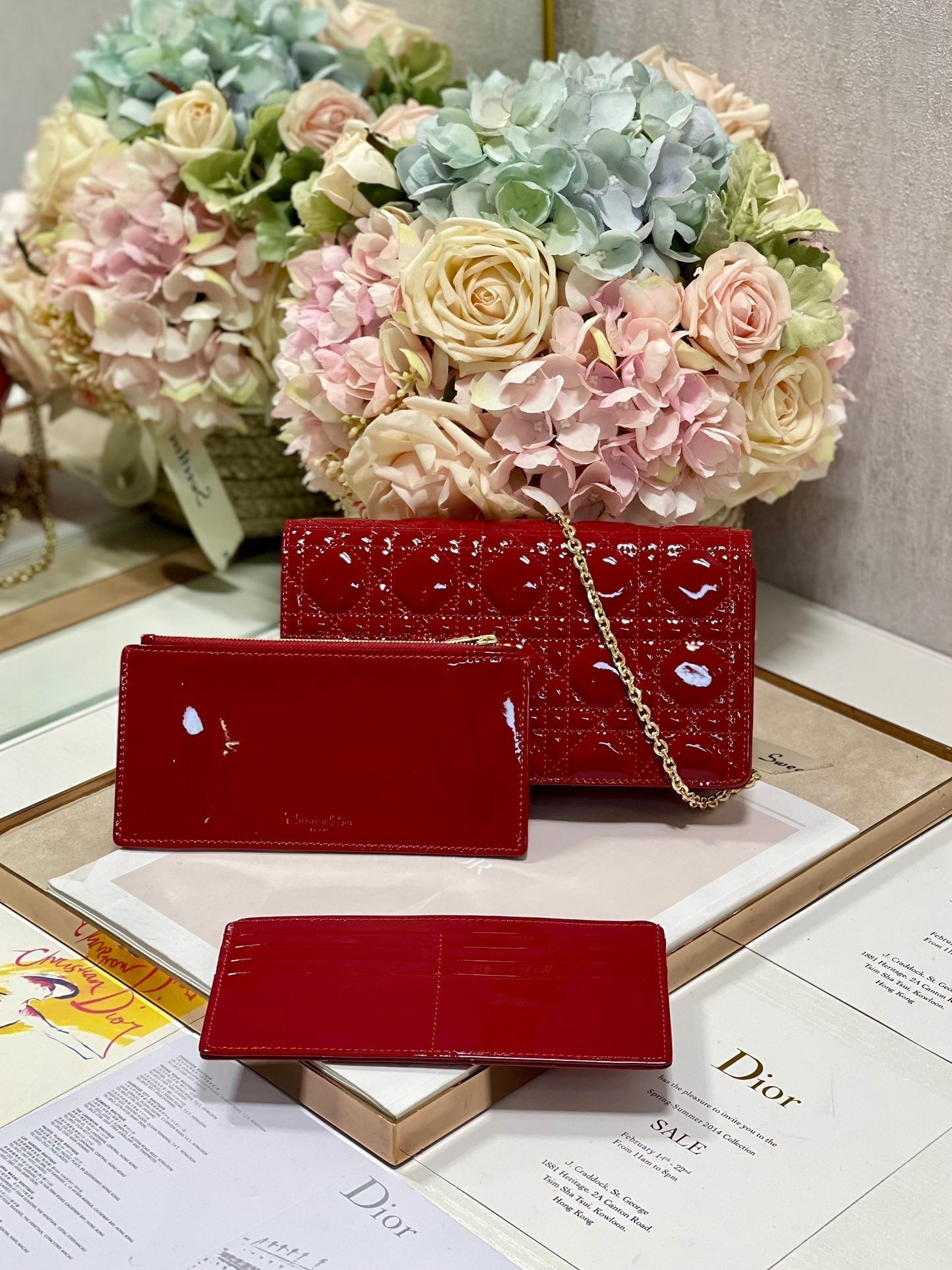 Top Quality Lady Pouch Red, For Women, Womens Handbags 8.5in/21.5cm CD S0204OVRB_M323