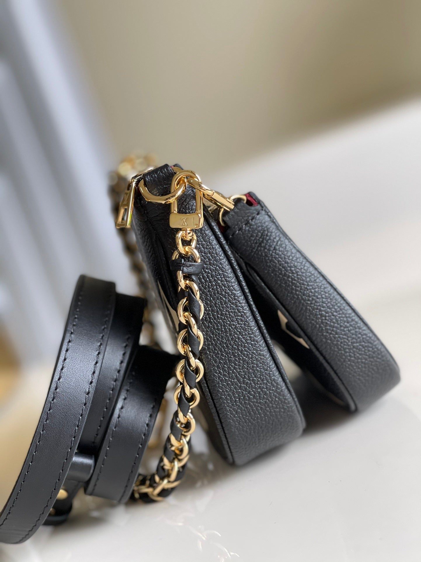 Top Quality Multi Pochette Accessoires Monogram Empreinte Black/Cream For Women, Womens Handbags, Shoulder And Crossbody Bags 9.8in/25cm Top Quality M45777