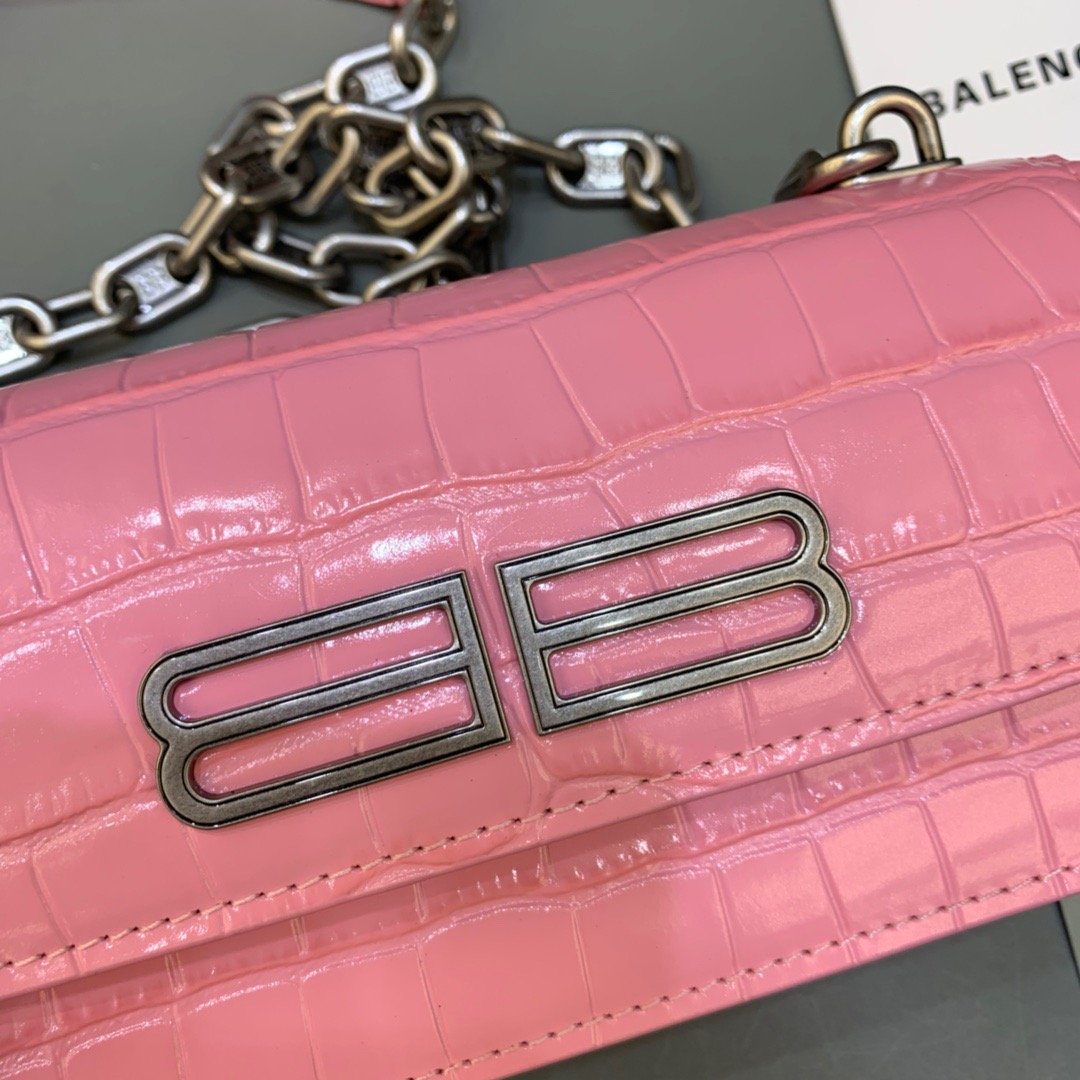 Top Quality Gossip Small On Chain Shoulder Bag Pink, For Women,  Bags 7.4in/19cm