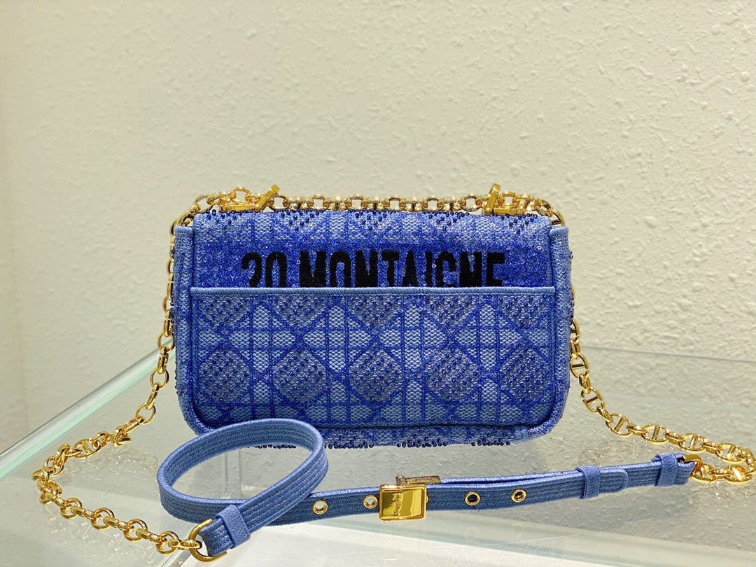 Top Quality MeTop Qualityum Caro Bag Blue, For Women, Womens Handbags 25.5cm/10in CD