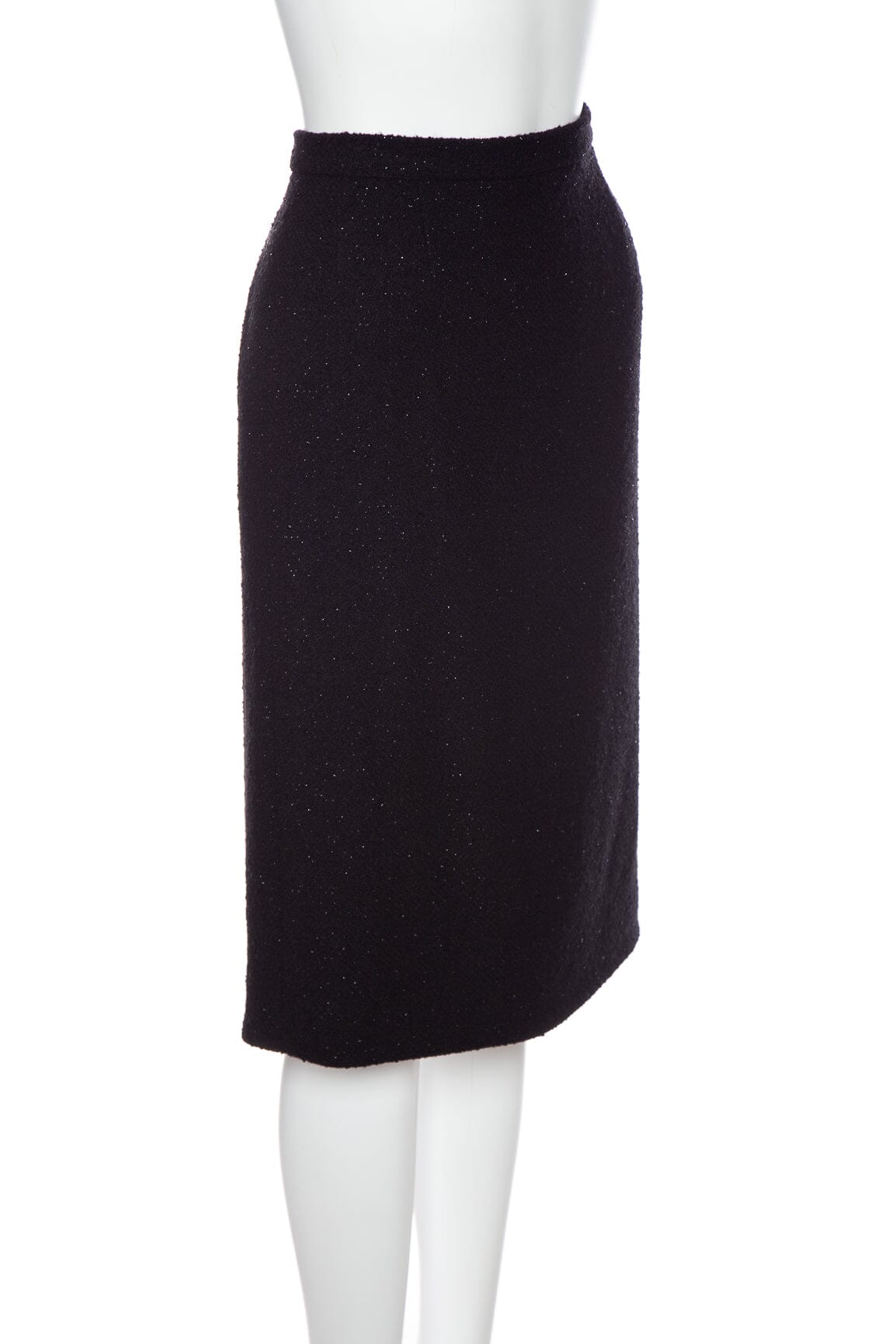 Chanel   1993 Autumn Black Glitter Detail Skirt SZ 46