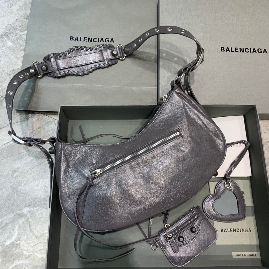 Top Quality Le Cagole XS Shoulder Bag In Gray, For Women,  Bags 13in/33cm