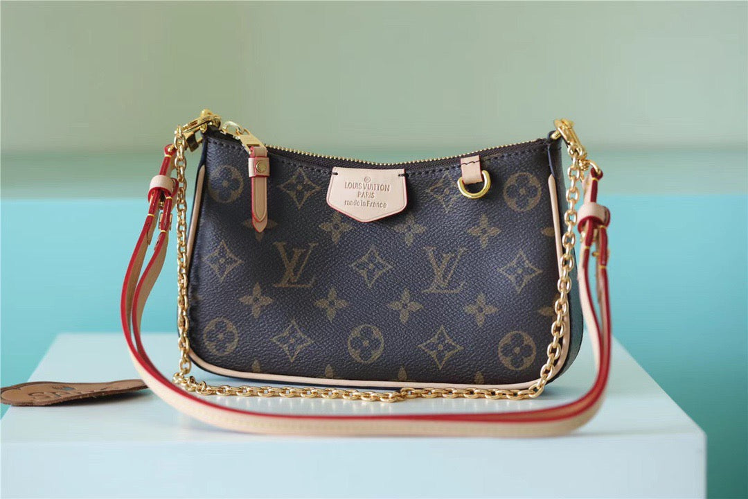 Top Quality Easy Pouch On Strap Monogram Canvas For Women,  Shoulder And Crossbody Bags 19cm/7.5in Top Quality