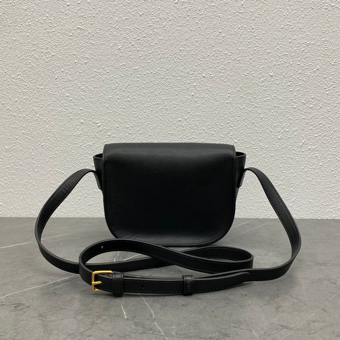 Top Quality Folco Cuir Triomphe Black For Women 7in/19cm 198263DU3.38NO