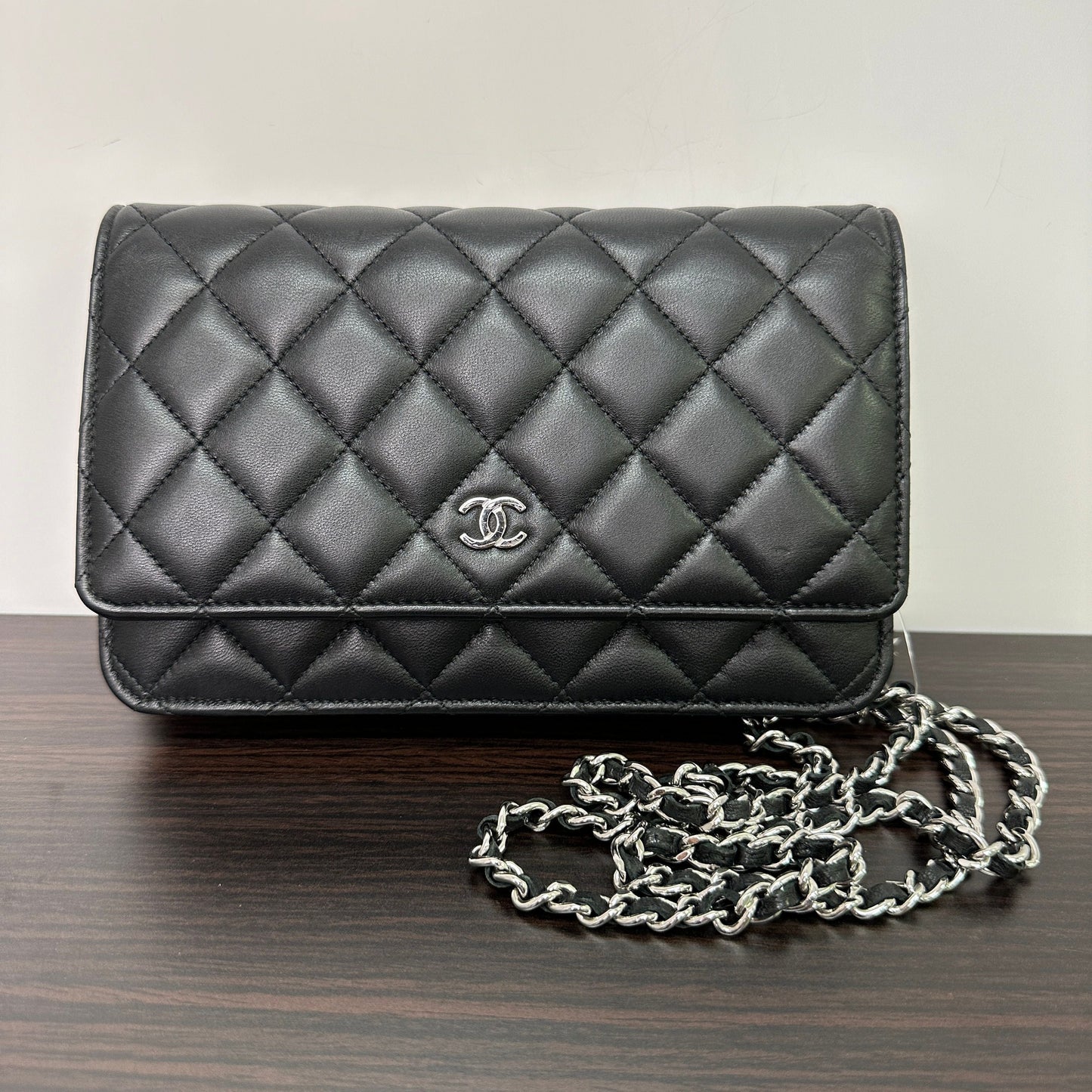 Chanel Classic Wallet On Chain w/Tags - Black Crossbody Bags, Handbags LB119362