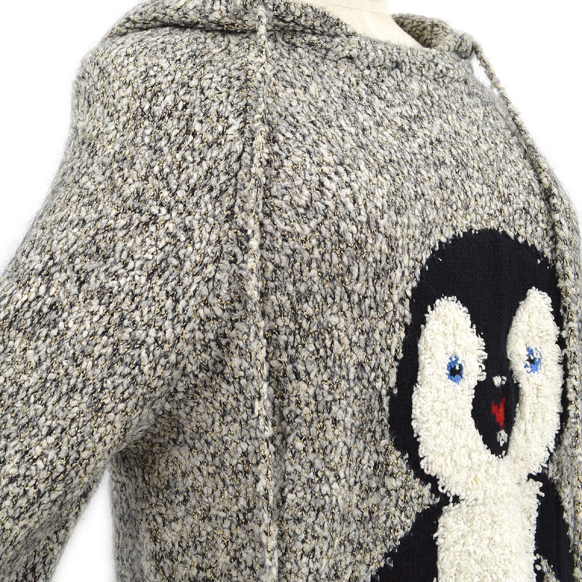 CHANEL 2007 CC penguin-motif knitted hoodie #38