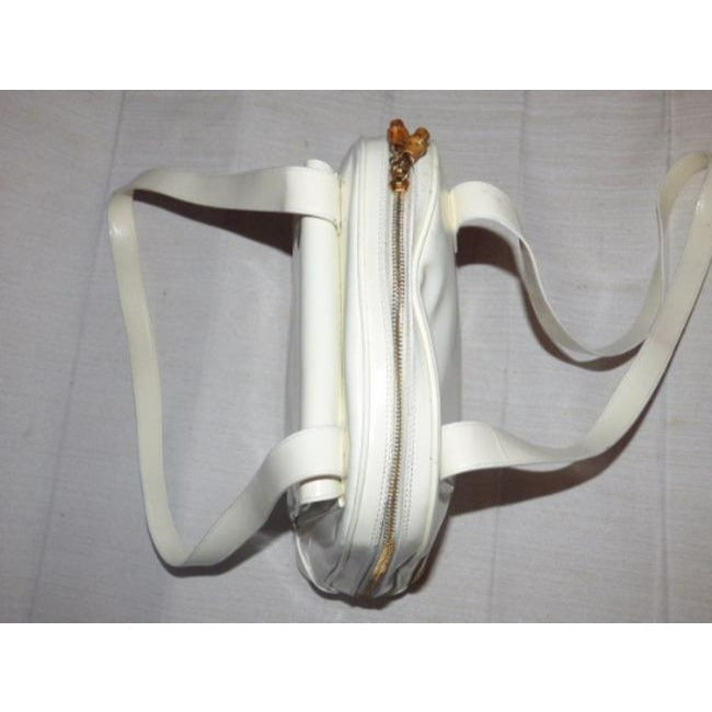 Gucci   Ivory Patent Leather Satchel