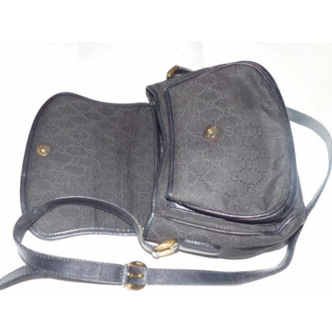Gucci   Black Large G Logo Leather Hobo Bag