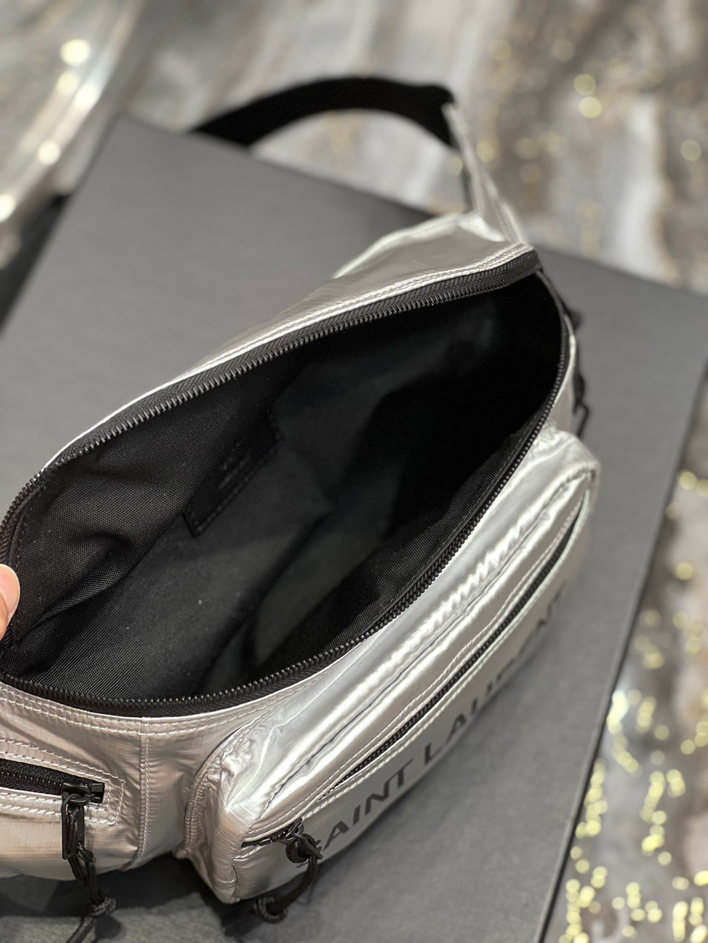 YSSL Nuxx Crossbody Bag Sliver For Women, Women’s Bags 9.8in/25cm YSL
