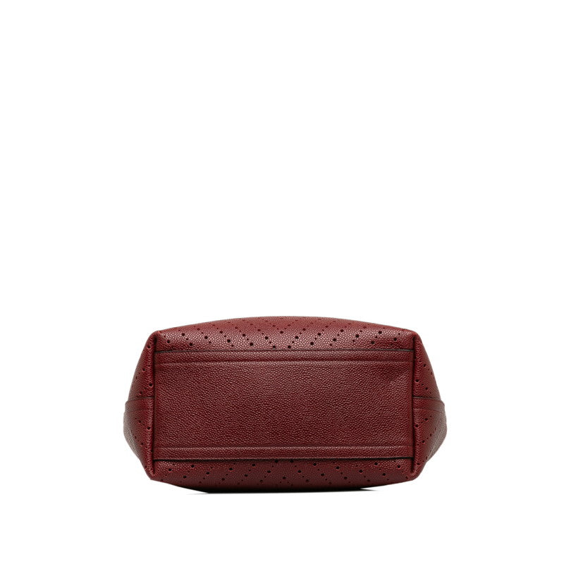 Chanel Cocomark V  Chain houlder Bag Wine Red Leather Lady Chanel