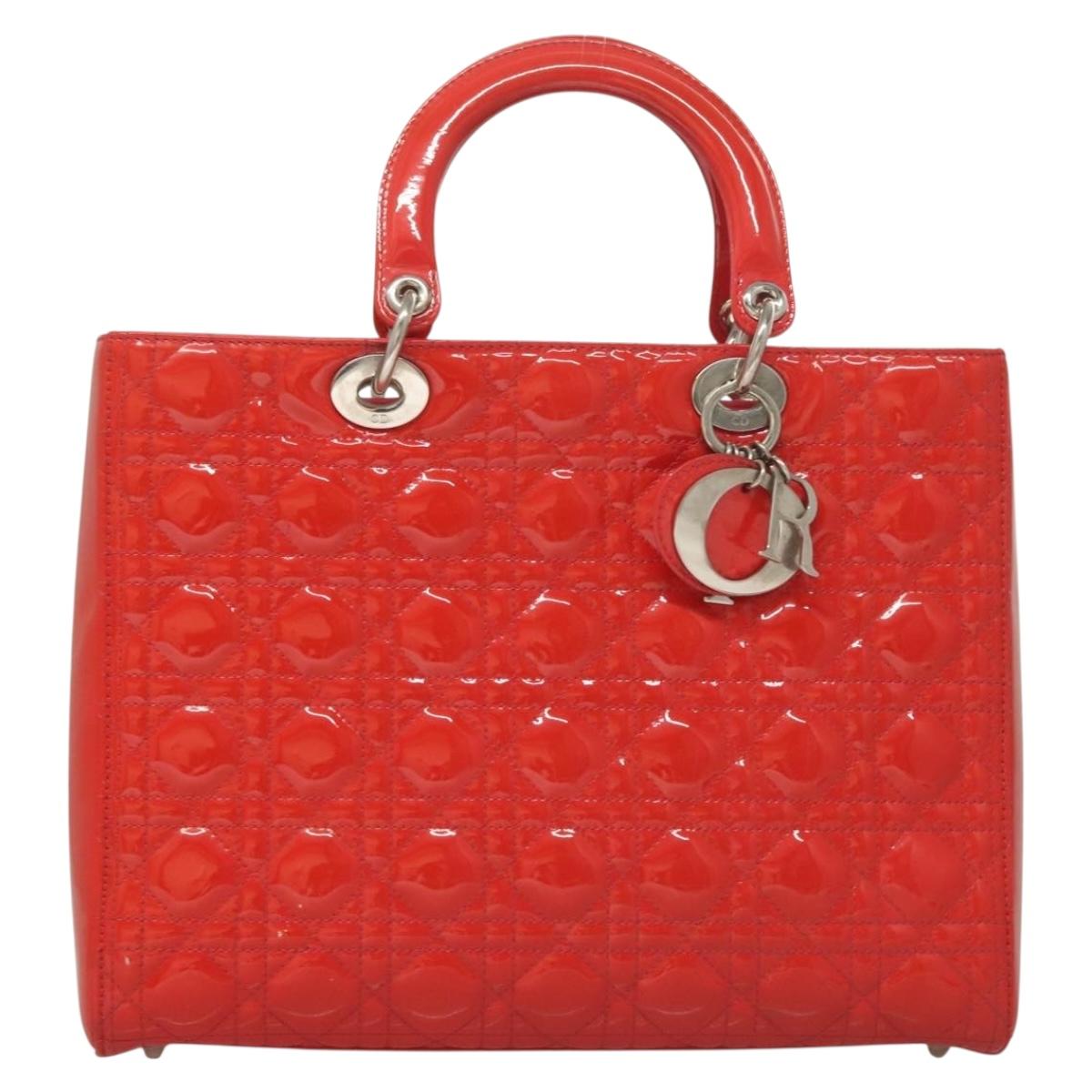 Christian Dior   Lady Dior Patent Patent Leather Red Patent_Leather Bag ()