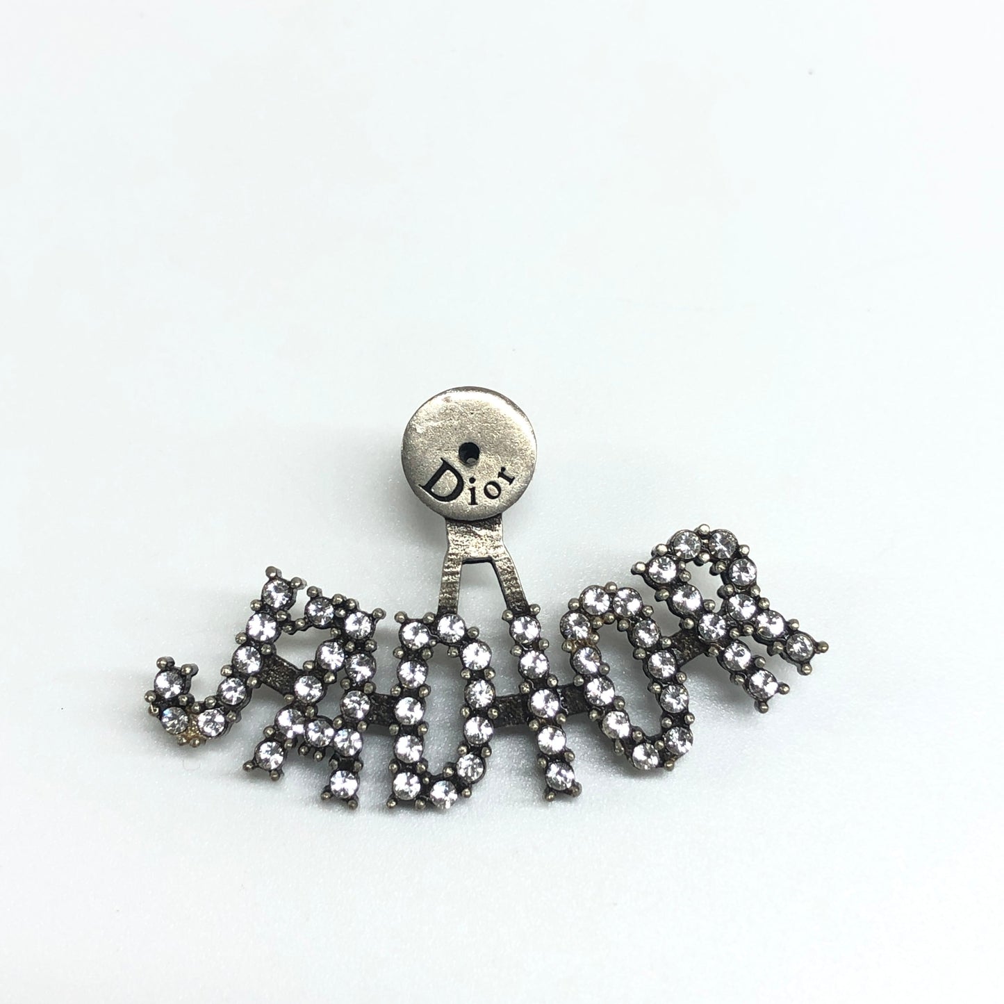 Dior J'Adior Asymmetrical Bee Silver Earrings
