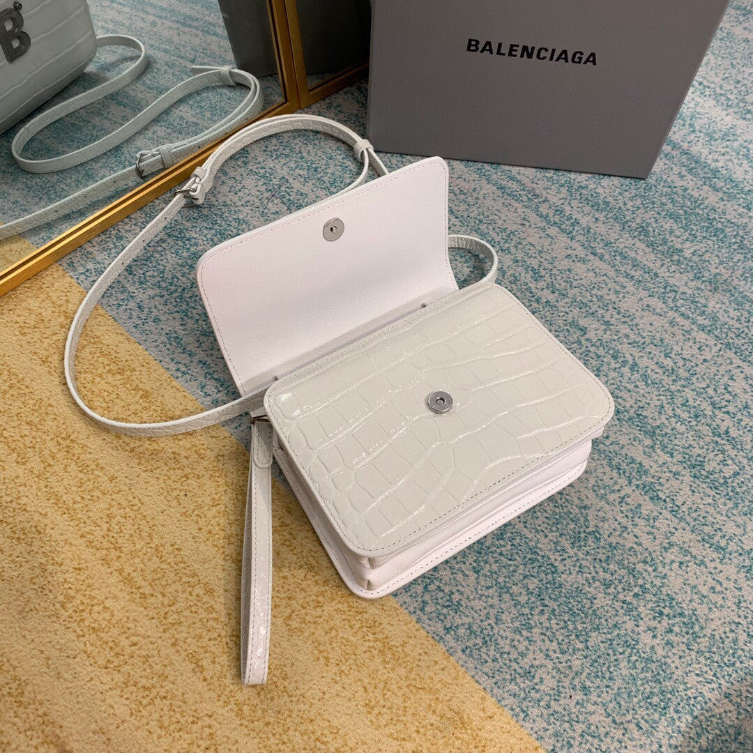 Top Quality Bolso Bandolera B In White, For Women,  Bags 7in/18cm