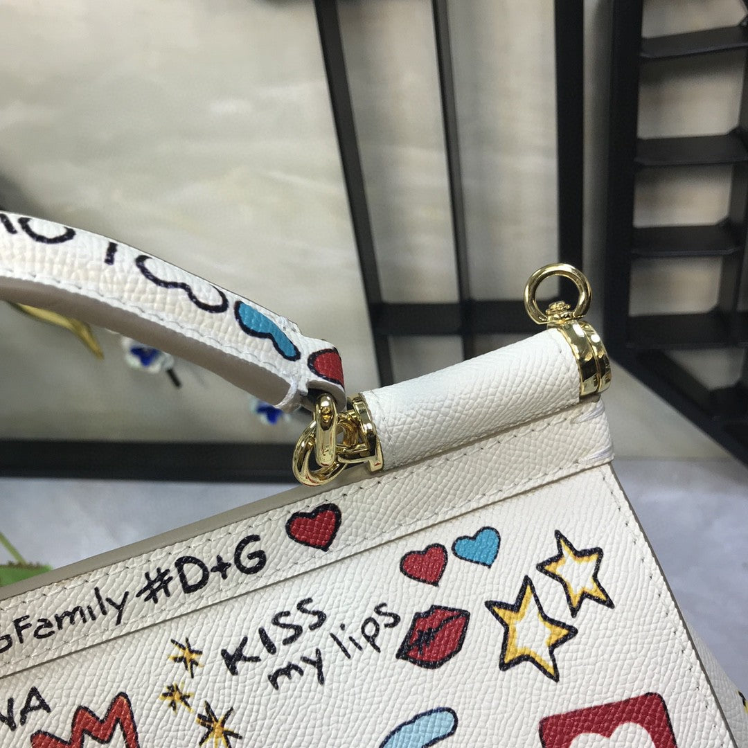 Top Quality MeTop Qualityum Sicily Handbag Unique Print Motifs Muticolour For Women 10.2in/26cm Top Quality