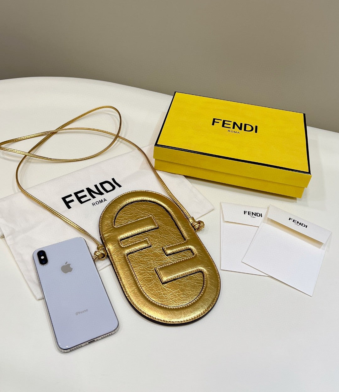 Top QualityTop Quality 12 Pro Phone Holder Gold Bag For Woman 21.5cm/8.5in 7AS055AISPF0RXU