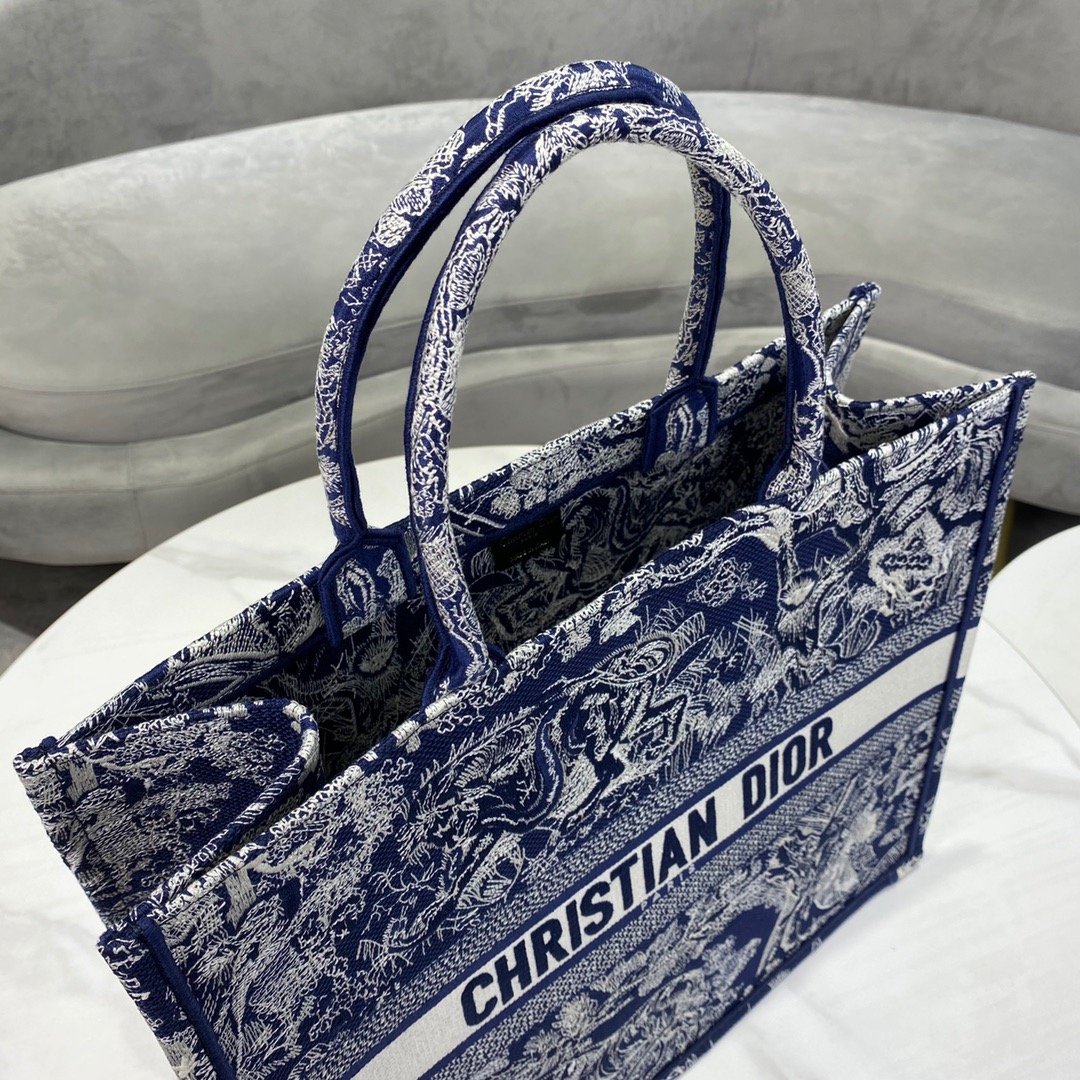 Top Quality Large Book Tote Blue Multicolor, For Women, Womens Handbags 16.5in/42cm CD M1286ZRGO_M928