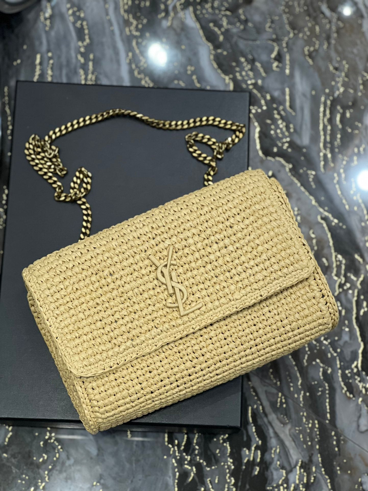 YSSL Niki Medium Chain Bag Yellow For Women, Women’s Bags 11in/28cm YSL‎