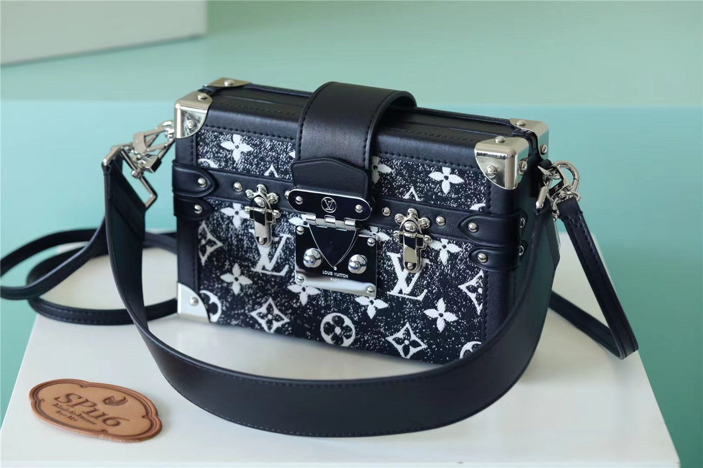Top Quality Petite Malle Monogram Jacquard Denim Navy Blue For Women,  Shoulder And Crossbody Bags 7.9in/20cm Top Quality 